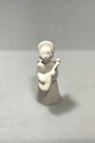Royal Copenhagen Blanc de Chine figur Engel med mandolin
