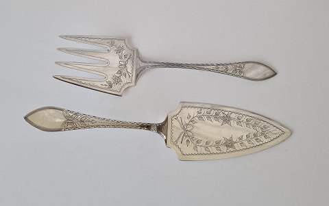 Empire fish serving set in silver 1902-04