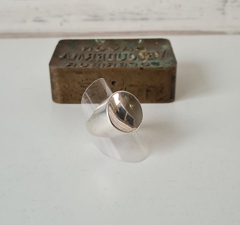Beautiful silver ring in modern design by Poul Henry Hansen