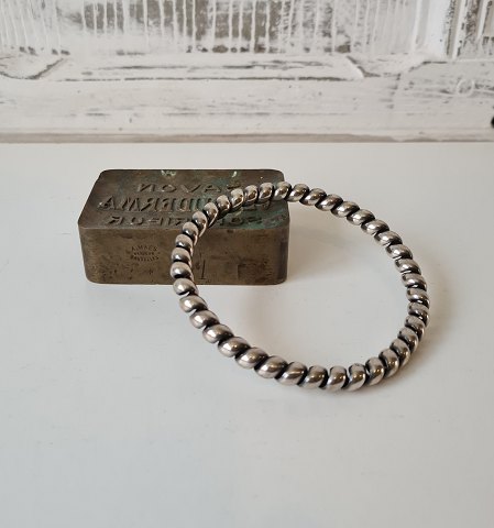Twisted bracelet in silver by Hans Jensen