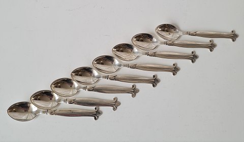 Set of 10 Cohr mocha spoons in silver