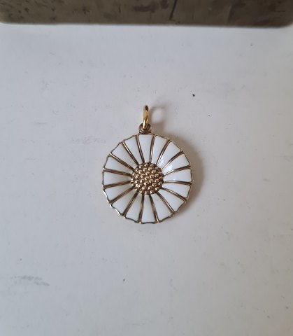 Georg Jensen Marguerite pendant in gilded sterling silver and enamel 18 mm.
