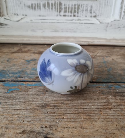 Royal Copenhagen vase decorated with butterfly and flower No. 2688/42A