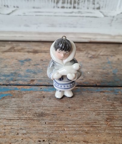 Royal Copenhagen Figure - Greenlandic girl with baby seal no. 153