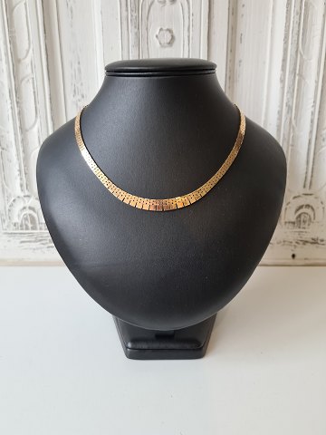 Brick necklace in 14 kt gold - five rows - 45 cm.