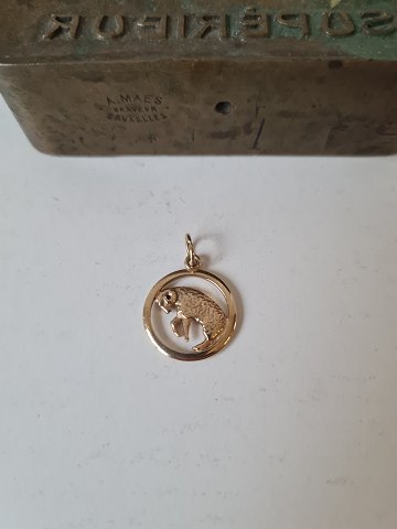 Zodiac sign "Aries" in 8 kt gold