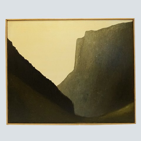Albert Bertelsen; Oil painting "Rock composition" 1975