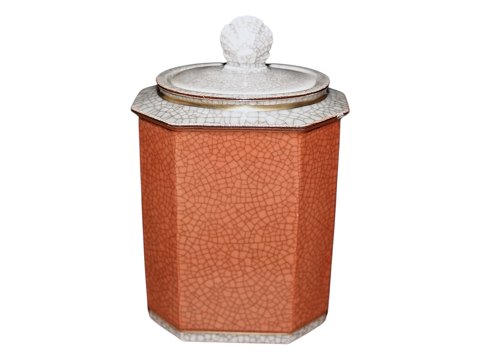 Royal Copenhagen
Orangerød Craquele tedåse