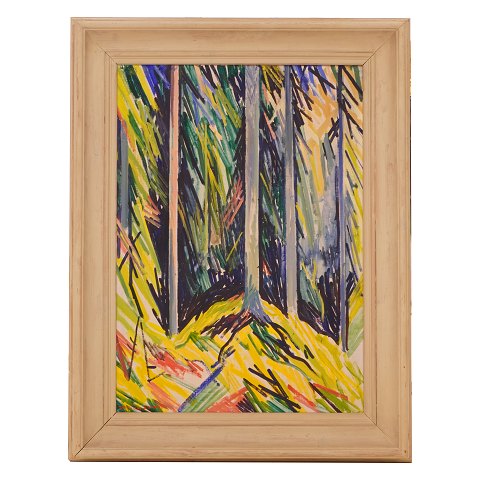 William Scharff, Dänemark, 1886-1959, Öl auf 
Leinen. Signiert William Scharff. Lichtmasse: 
69x49cm. Mit Rahmen:88x68cm
