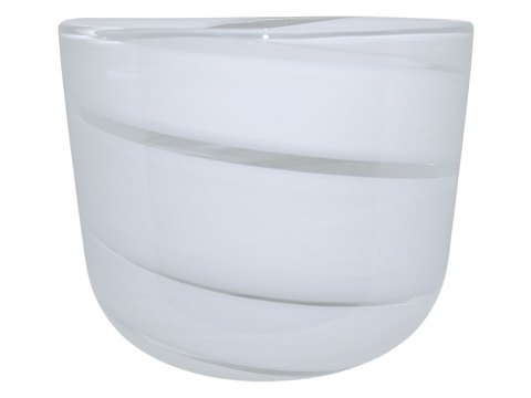 HolmegaardStor unika urtepotte med hvide striber af Torben Jørgesen