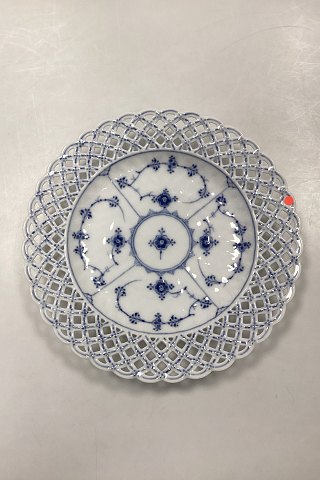 Royal Copenhagen Blue Fluted Full Lace Flat Plate with open-work border No. 1/1098
