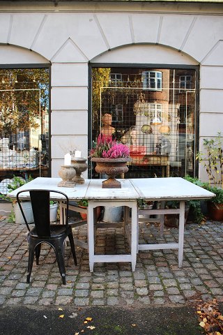 Gammelt svensk gustaviansk 1800 tals slagbord / klapbord i fin original grå farve...