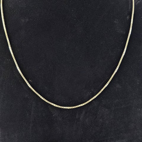 Halskæde 8K hvidguld47 cm