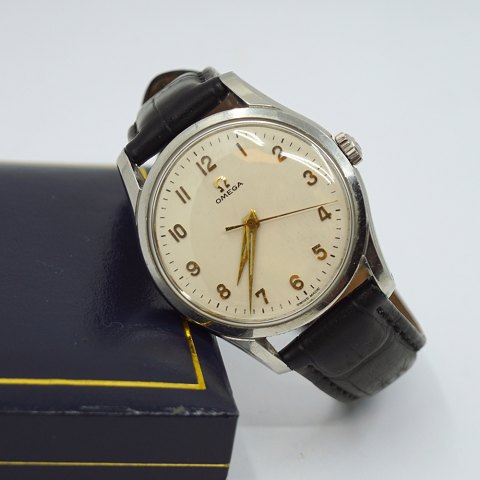 Omega; Wristwatch in steel, 1955