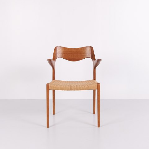 Spisebordsstol - Model 55 - Teak & Flet - N.O Møller - J.L Møllers Møbelfabrik - 1960erne