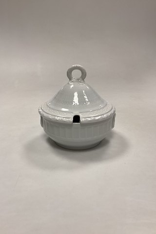 Royal Copenhagen White Fan Compote Bowl with Lid No. 170/171