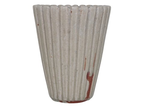 Arne Bang keramikVase med riller