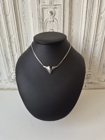 Vintage silver necklace with Norwegian slate
