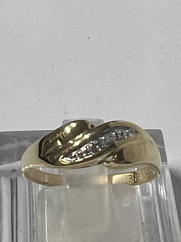 Guld Dame ringe med Diamanter