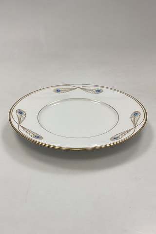 Royal Copenhagen Stel No. 118/10520 Frokostallerken Påfugl med Guldkant