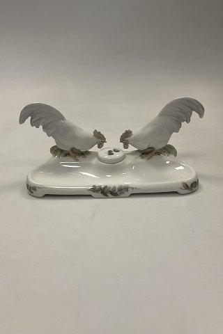 Royal Copenhagen Art Nouveau Skrivesæt med 2 høns No 524