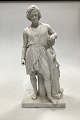 Royal Copenhagen Porcelain Bisque Figurine by Thorvaldsen of Thorvaldsen leaning on "Hope" No 57