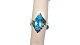 14 Carat gold ring with Topaz and Diamonds
Ring size: 54
