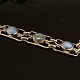 Armband aus Silber mit Mondstein. Gestempelt A.H.W. L: 19cm