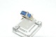 Ring with. lapis and brilliant cut diamonds in 14 carat gold
Size 52