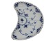Blue Fluted Full LaceMoon shaped dish 21 cm. #1173
