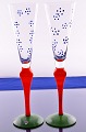 Anne Nilsson Champagneglas "Clown" Orrefors