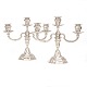 Pair of silver candelabra by K. C. Hermann, Copenhagen 1944. H: 27cm. W: 31cm. W. 1.253gr