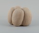 Christina Muff, Danish contemporary ceramicist (b. 1971). Small, unique stoneware seedpod vase. Unglazed, with specks the vessel is organically shaped.