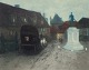 Frits Thaulow (1847-1906). Color lithograph of "Grev Wedels Plass". 