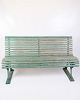 Antique French Park Benches - Painted in Greenish Color - Patina - 1930sGreat condition
