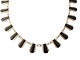 Danish Sterling silverGilded necklace with black enamel