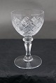 Christiansborg krystalglas med facetsleben stilk. Portvinsglas 10cm