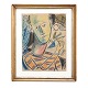 Barbermaleren John Christensen, 1896-1940, akvarel. Selvportræt signeret og 
dateret 1929. Lysmål: 34x25cm. Med ramme: 46x37cm