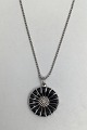 Georg Jensen Sterling Sølv Marguerit Vedhæng (Sort)