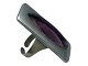 Jørgen Jensen PewterLarge ring with purple glass stone