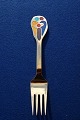 Michelsen Christmas fork 2000 of Danish gilt sterling silver