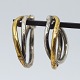 Anette Kræn; Pair of ear rings in silver and gilded silver