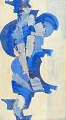 Hans Fritzdorf, modernist painting, listed Swedish painter.