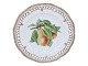 Flora DanicaFruit plate with pear and pierced border 22.5 cm. #3554