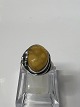 Amber ring in sterling silver.Size. 61.