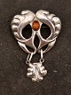 Art Nouveau/ skønvirke broche med rav
