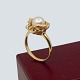 Hermann Siersbøl; Ring in 14k gold set with pearl