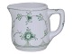 Grøn Musselmalet Riflet HotelporcelænMiniature flødekande