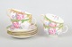 L'Art præsenterer: Royal Doulton "Temple Garden", sæt med fire tekopper og underkopper.