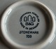 Colombia Danish stoneware service by B&G, round butter boards 16cm